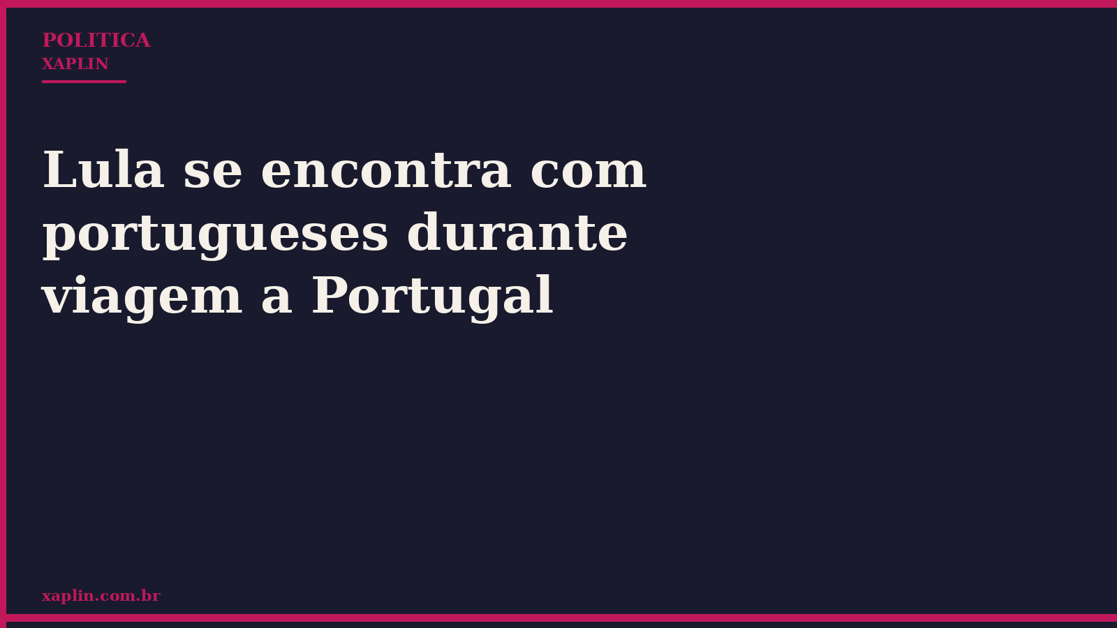 Lula se encontra com portugueses durante viagem a Portugal