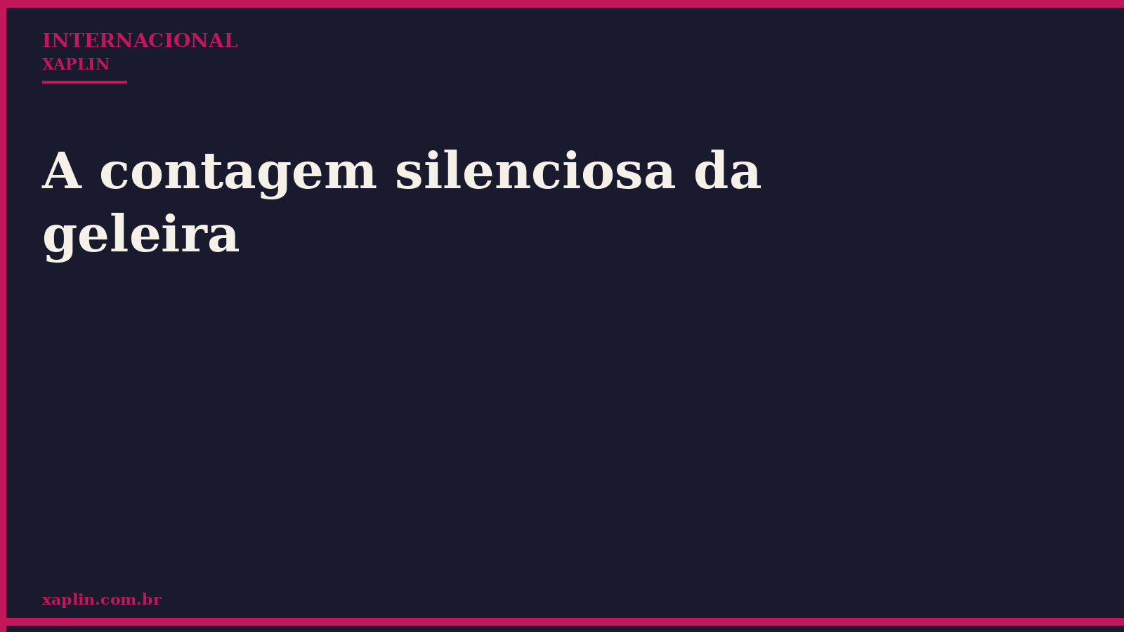 A contagem silenciosa da geleira