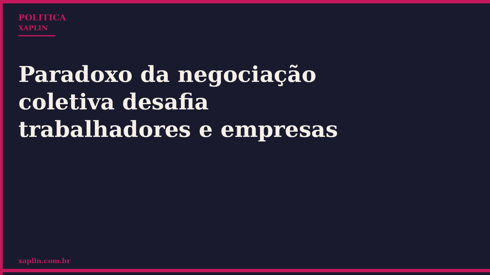 Paradoxo da negociação coletiva desafia trabalhadores e empresas