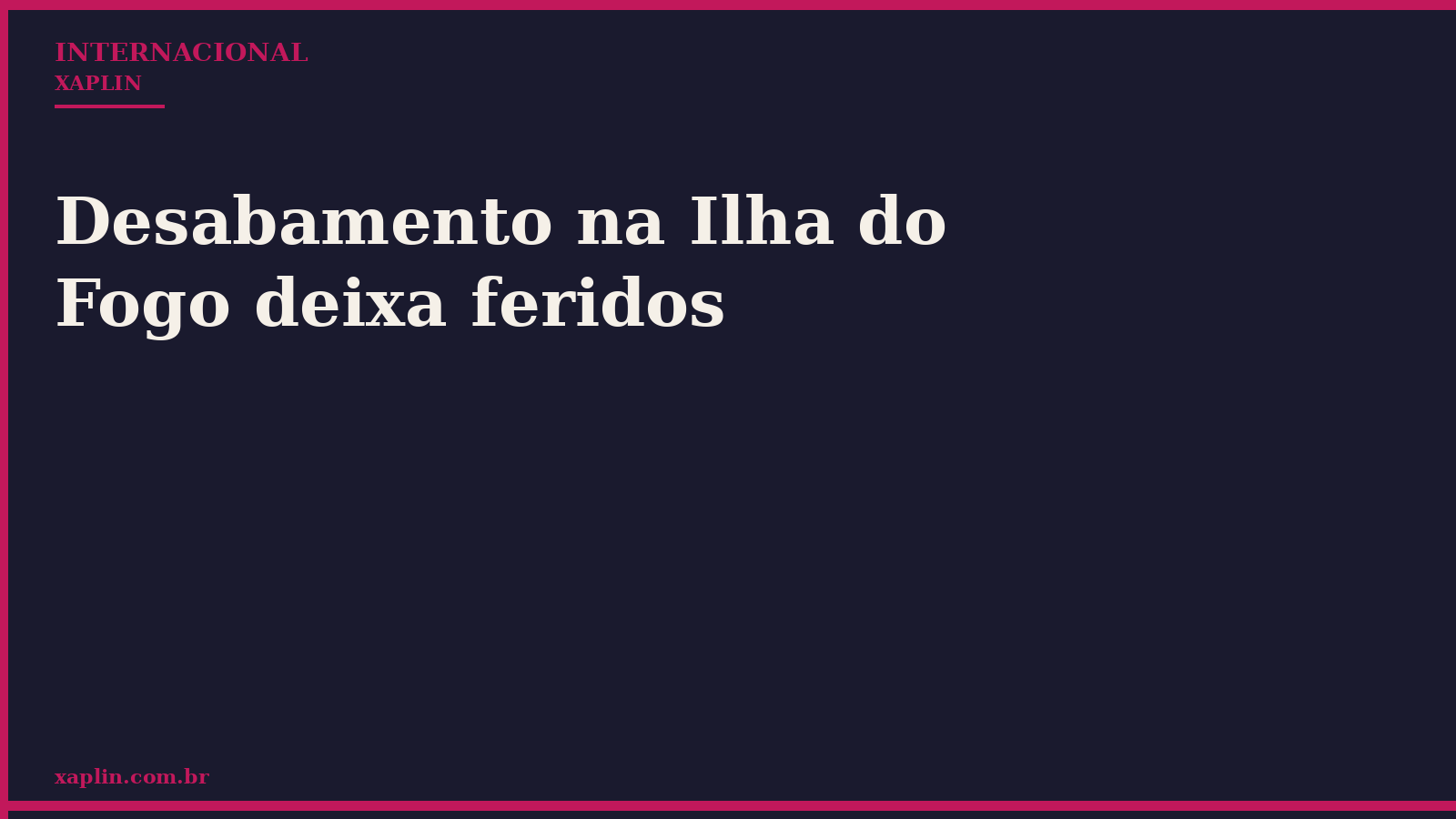 Desabamento na Ilha do Fogo deixa feridos