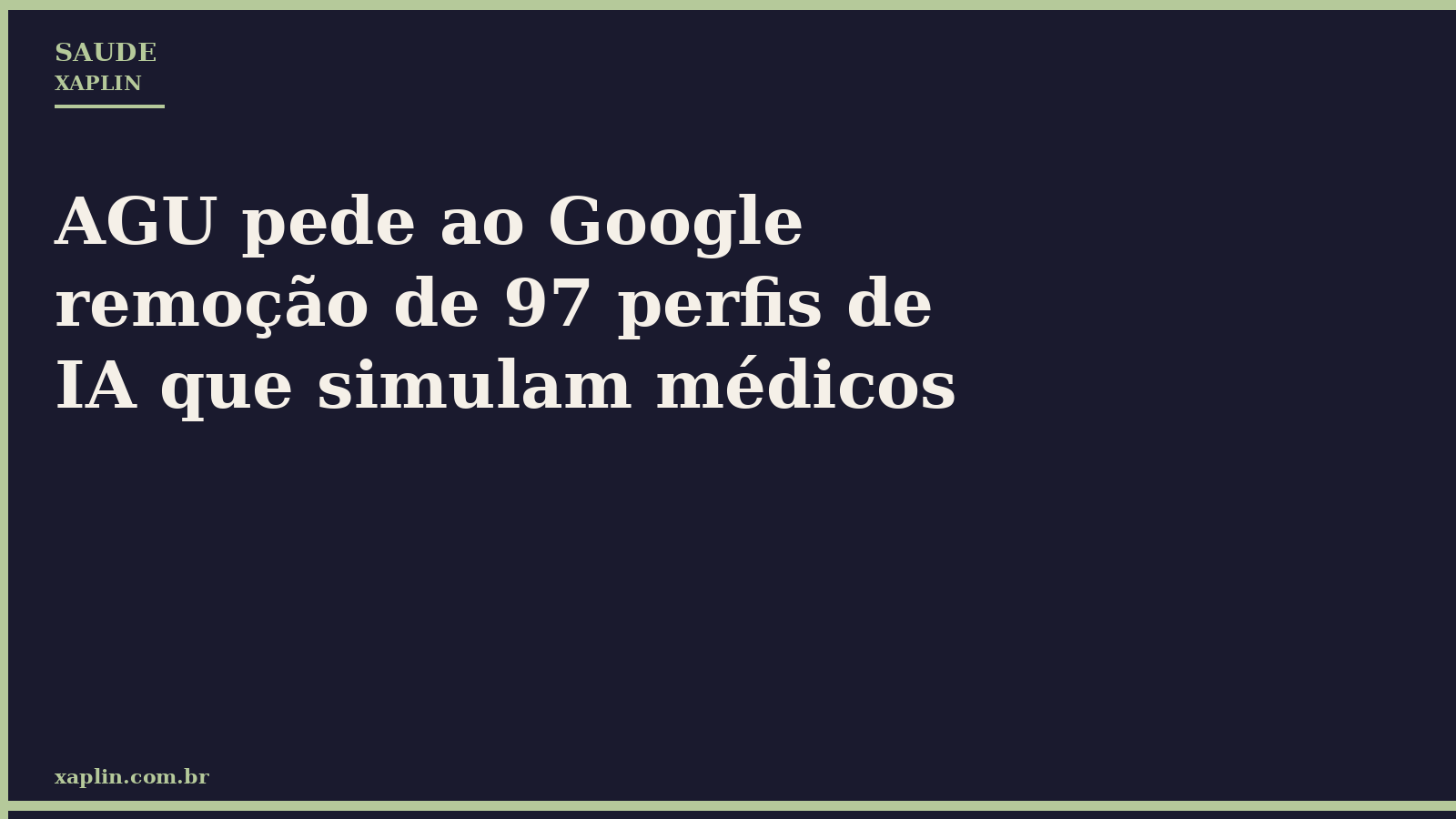 AGU pede ao Google remoção de 97 perfis de IA que simulam médicos