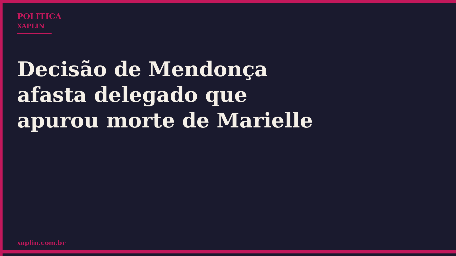 Decisão de Mendonça afasta delegado que apurou morte de Marielle