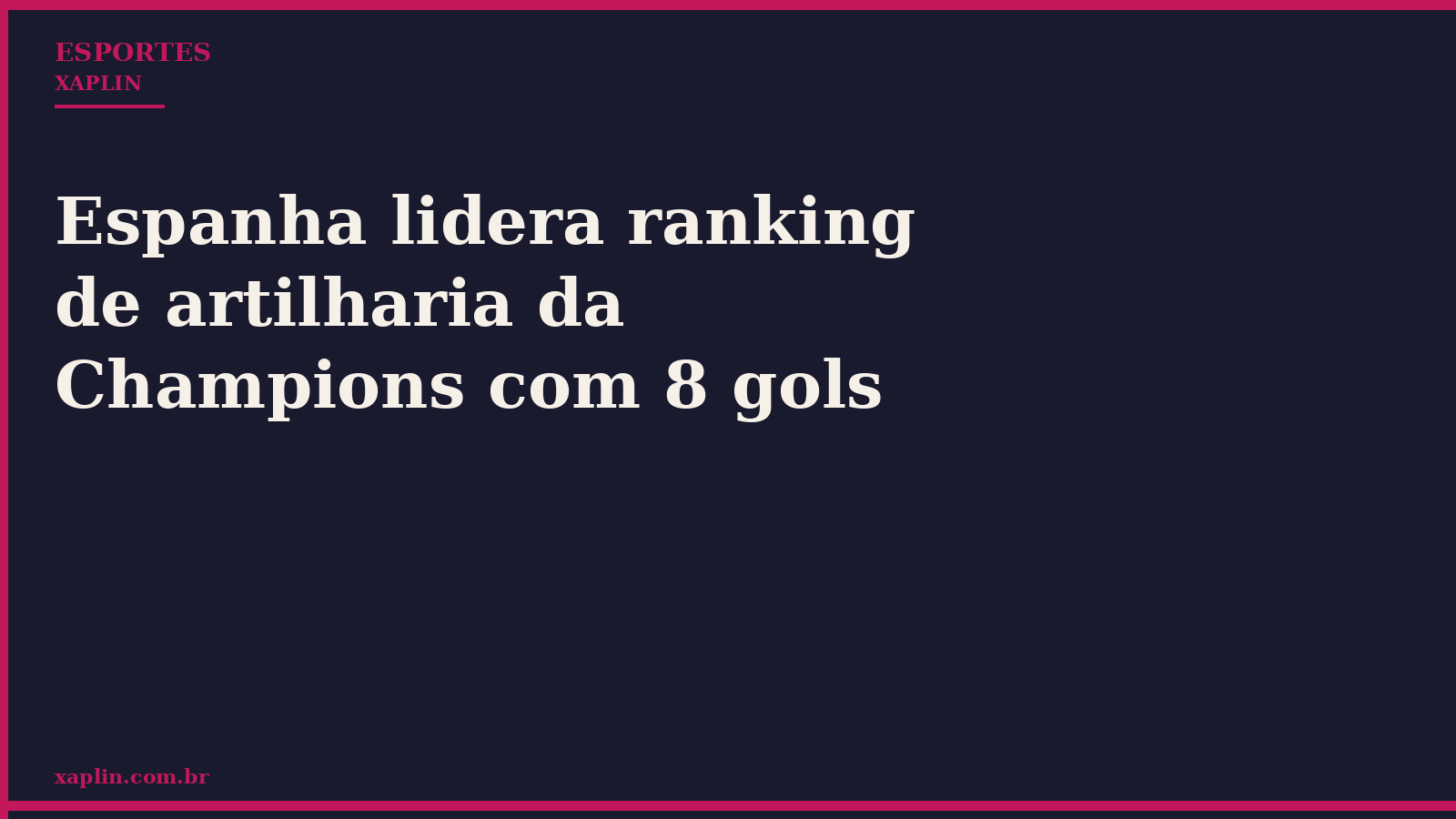 Jogadores espanhóis lideram artilharia da Champions com 8 gols
