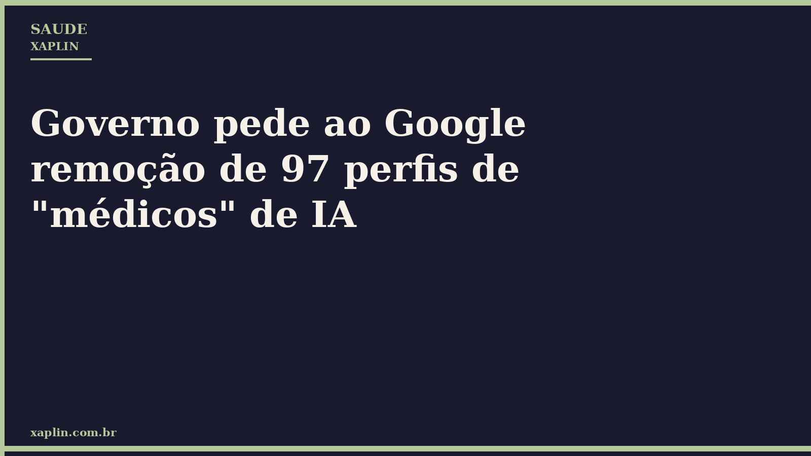 Governo pede ao Google remoção de 97 perfis de "médicos" de IA