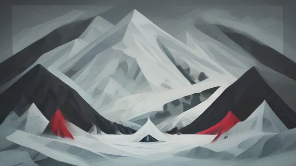 Ilustração editorial: Avalanche mata 11 alpinistas no monte Mizhirgi, na Rússia
