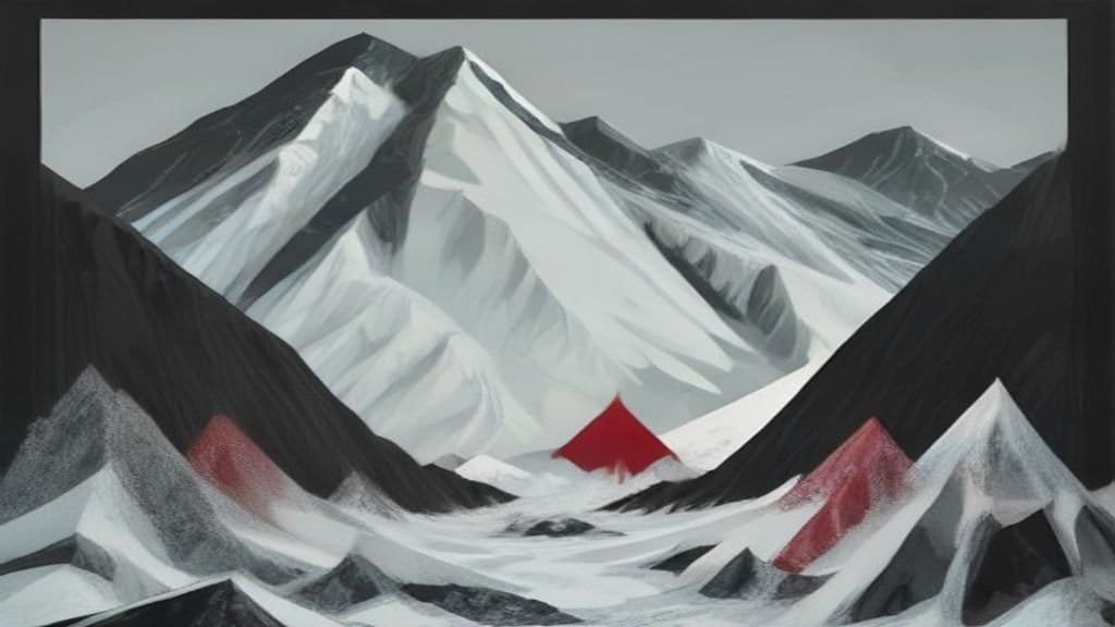 Ilustração editorial: Avalanche no Cáucaso mata 11 alpinistas no Monte Mizhirgi