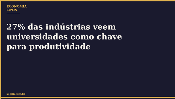 27% das indústrias veem universidades como chave para produtividade