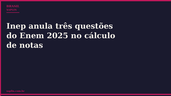 Inep anula três questões do Enem 2025 no cálculo de notas