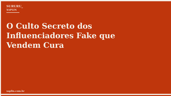 O Culto Secreto dos Influenciadores Fake que Vendem Cura