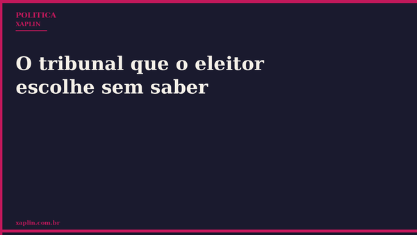 Eleitor escolhe fração do Supremo sem perceber em 2026