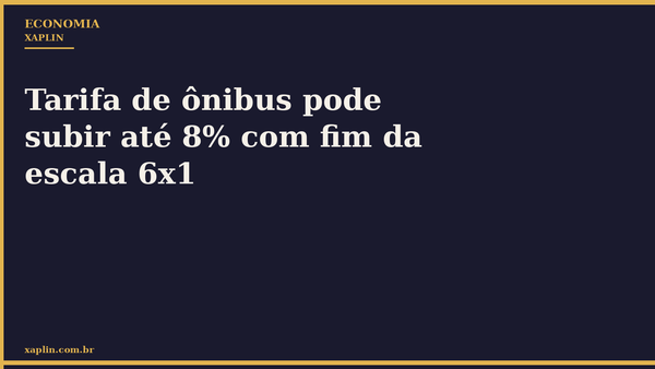 Tarifa de ônibus pode subir até 8% com fim da escala 6x1