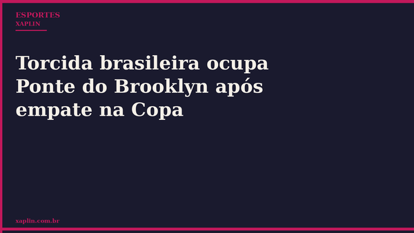 Torcida brasileira ocupa Ponte do Brooklyn após empate na Copa
