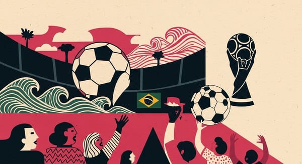 Ilustração editorial: Brasil empata com Marrocos em estreia na Copa do Mundo 2026