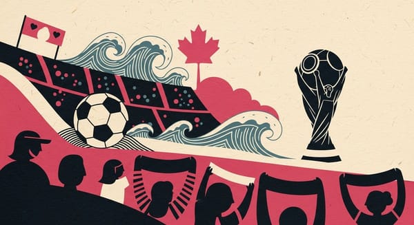 Ilustração editorial: Canadá empata com Bósnia na estreia da Copa do Mundo 2026