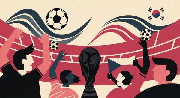 Ilustração editorial: Coreia do Sul enfrenta República Tcheca no primeiro dia da Copa 2026