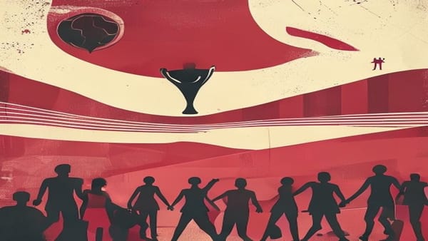Ilustração editorial: Irã deixa mensagem de unidade no vestiário após empate na Copa