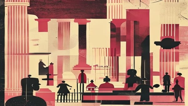 Ilustração editorial: Porta giratória entre setor público e privado cresce entre profissionais de finanças