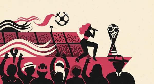 Ilustração editorial: Shakira se apresenta na abertura da Copa do Mundo no México