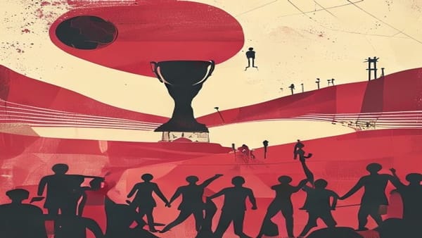 Ilustração editorial: Técnico da Alemanha critica fotógrafos durante hino na Copa