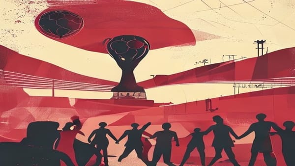 Ilustração editorial: Técnico do Irã evita comentários sobre "Jogo do Orgulho" na Copa