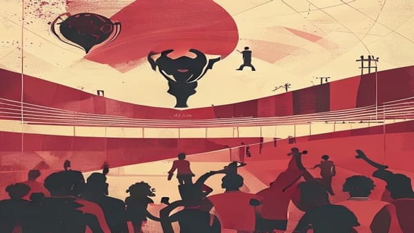 Ilustração editorial: Tiroteio em Fan Zone da Copa mata uma pessoa na Califórnia