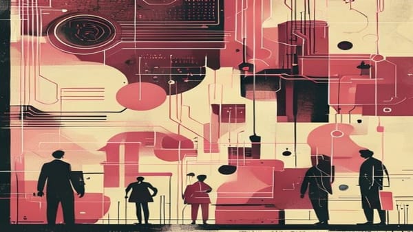 Ilustração editorial: Uso de IA cresce e medo de desemprego cai entre brasileiros