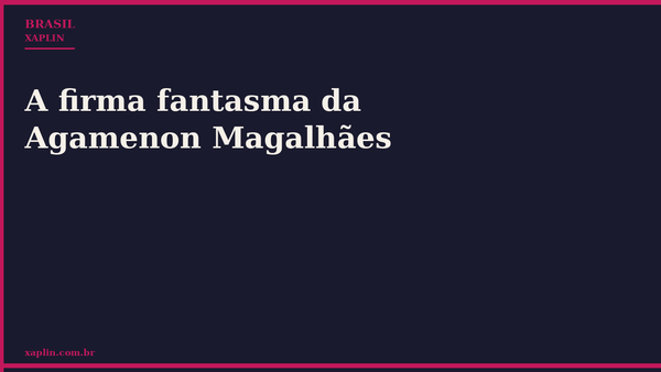 A firma fantasma da Agamenon Magalhães