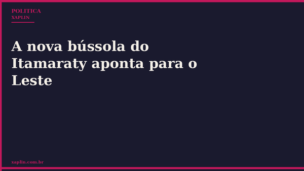 A nova bússola do Itamaraty aponta para o Leste