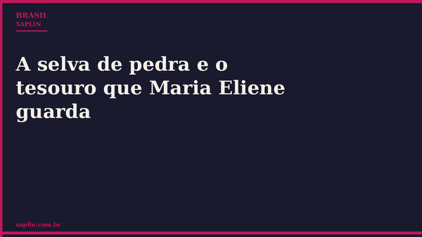 A selva de pedra e o tesouro que Maria Eliene guarda