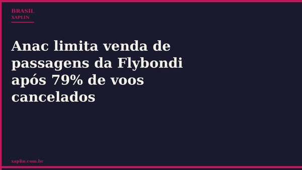 Anac limita venda de passagens da Flybondi após 79% de voos cancelados
