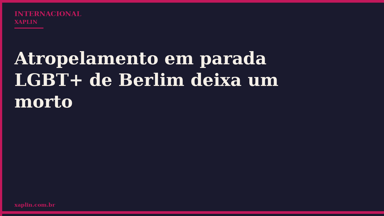 Atropelamento em parada LGBT+ de Berlim deixa um morto