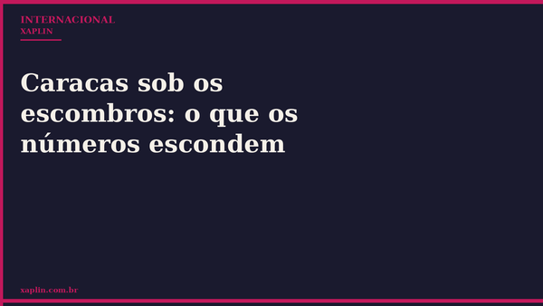 Caracas sob os escombros: o que os números escondem