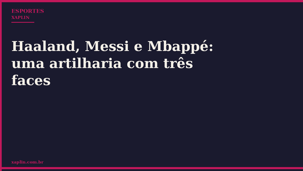 Haaland, Messi e Mbappé: uma artilharia com três faces