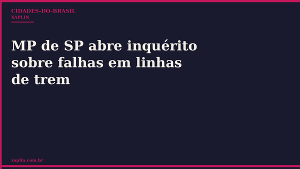 MP de SP abre inquérito sobre falhas em linhas de trem
