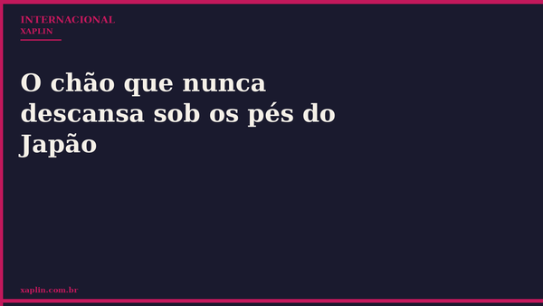 O chão que nunca descansa sob os pés do Japão