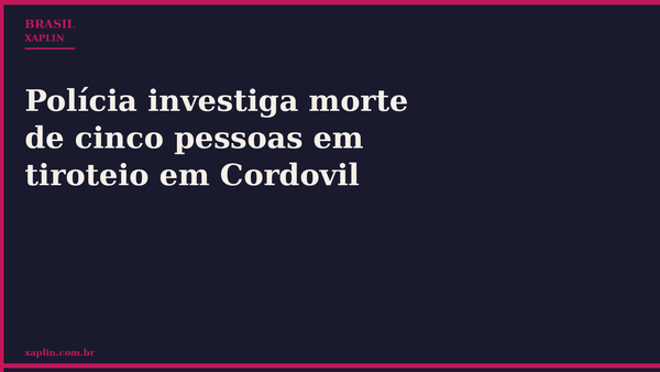 Polícia investiga morte de cinco pessoas em tiroteio em Cordovil