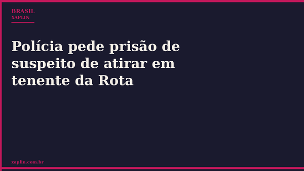 Polícia pede prisão de suspeito de atirar em tenente da Rota