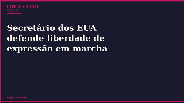 Secretário dos EUA defende liberdade de expressão em marcha