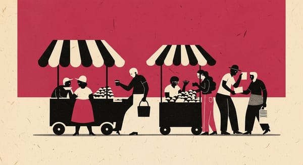 Ilustração editorial: Ambulantes protestam contra programa Tolerância Zero no Rio