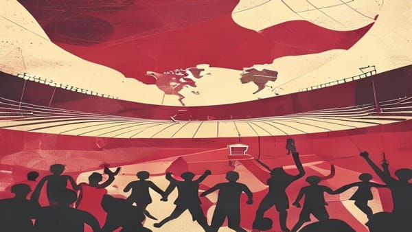 Ilustração editorial: Argentina e Espanha disputam final inédita da Copa do Mundo 2026