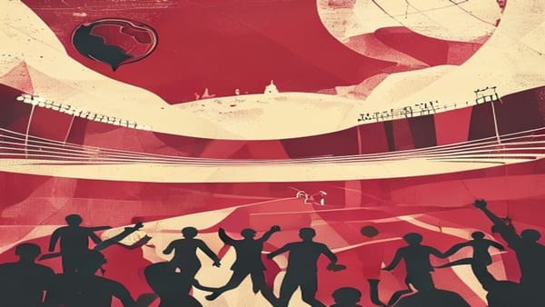 Ilustração editorial: Argentina e Inglaterra se enfrentam em semifinal de Copa