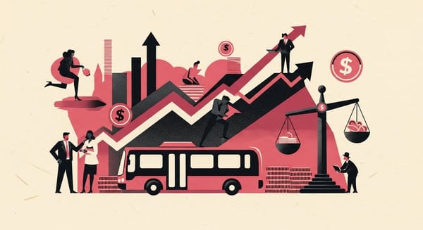 Ilustração editorial: Banco Luso Brasileiro prevê expansão de ônibus elétricos com BNDES