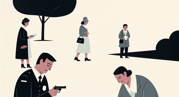 Ilustração editorial: Dois policiais civis são baleados em ataque na Avenida Brasil, no Rio