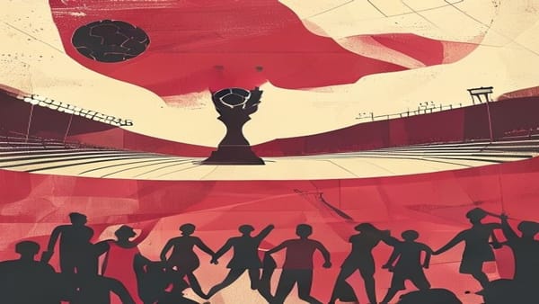 Ilustração editorial: França enfrenta Espanha em semifinal da Copa do Mundo nesta terça