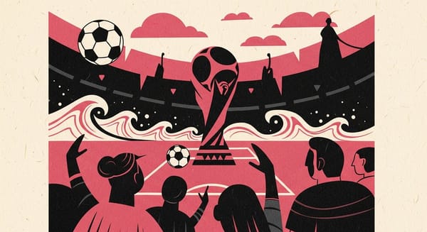 Ilustração editorial: França valida gol de Mbappé contra Marrocos apesar de toque de mão