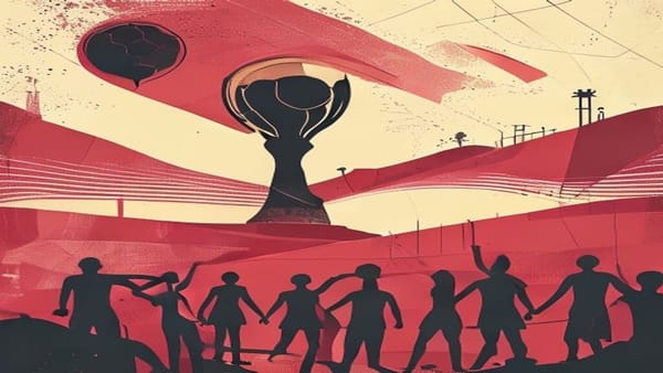 Ilustração editorial: Globo reduz equipe na Copa do Mundo após eliminação do Brasil