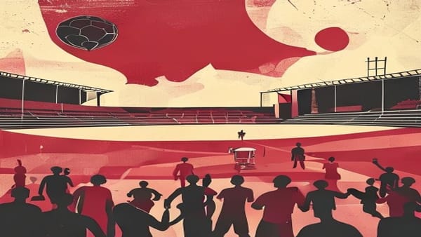 Ilustração editorial: Inglaterra enfrenta México no Estádio Azteca neste domingo