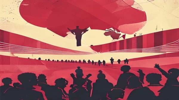 Ilustração editorial: Justin Bieber, Madonna e BTS cantam no intervalo da final da Copa 2026