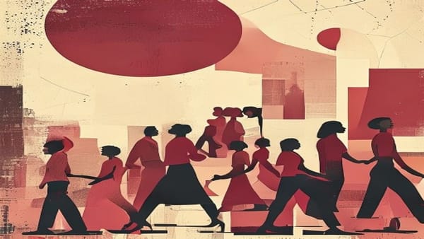 Ilustração editorial: Mulheres negras marcham no Rio por direitos e pelo bem-viver