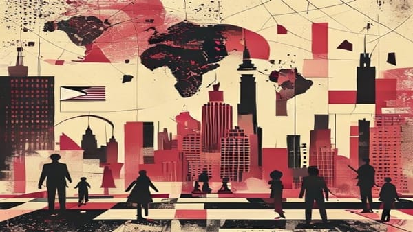 Ilustração editorial: Prédio em reforma cede em Manhattan; quarteirão é evacuado
